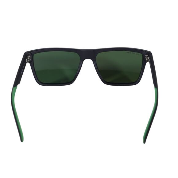 Lacoste Rectangle Mens Sunglasses - Matte Black / Green - NWT - Picture 7 of 8